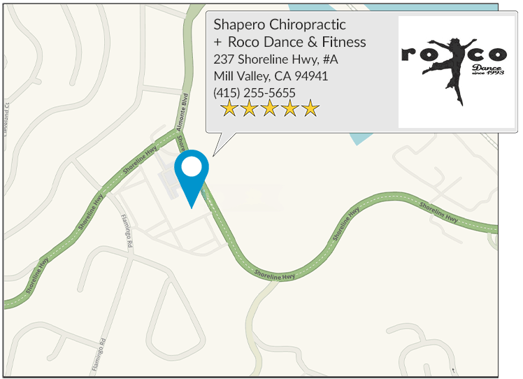Shapero Chiropractic's Mill Valley office location on google map